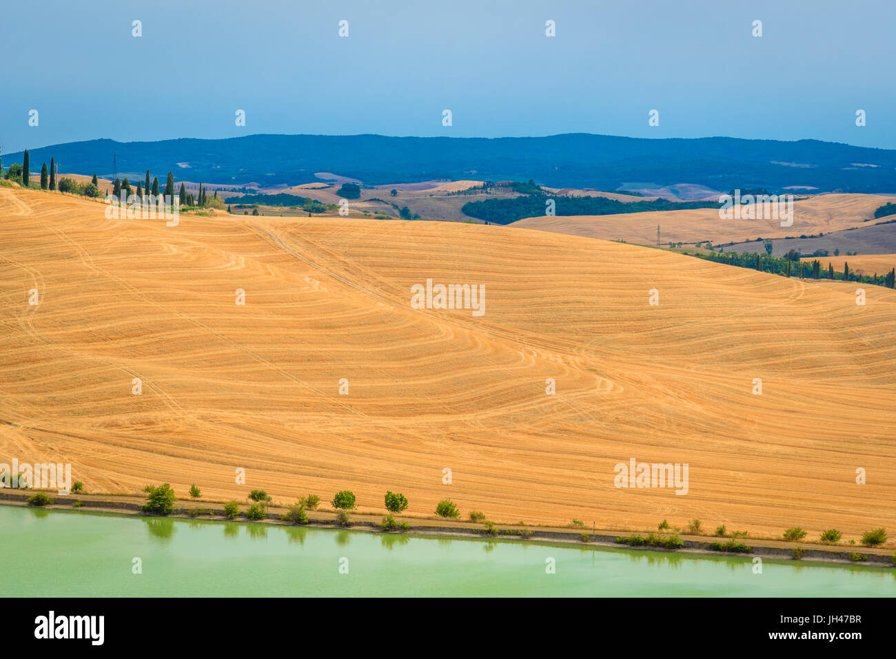 Blick auf einem Sommertag in der italienischen Landschaft. Stockfoto