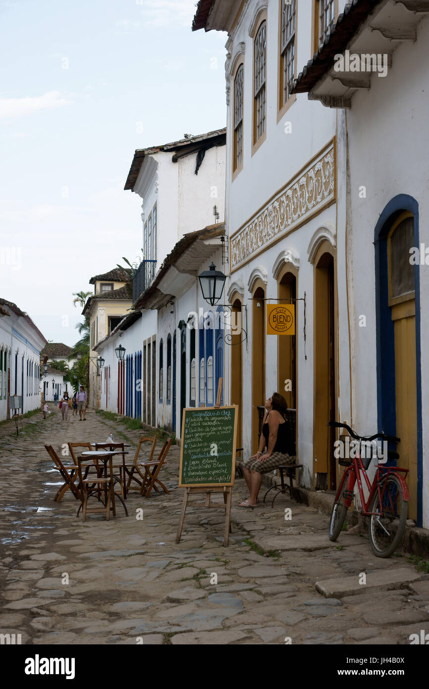 Handel, Café Mischung, Altstadt, City, Paraty, Brasilien Stockfoto