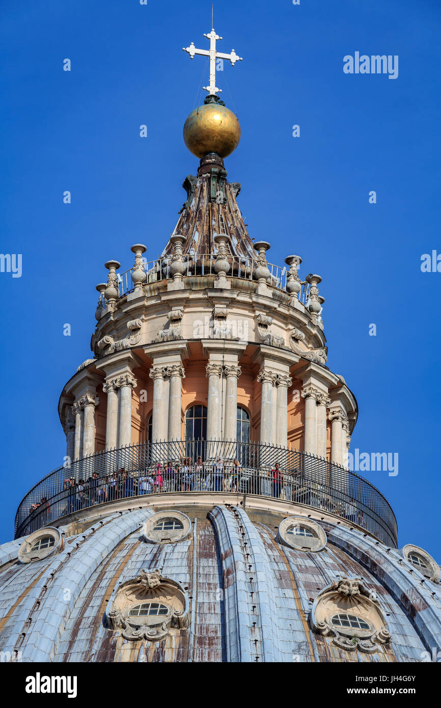 Die Kuppel der Basilika St. Peter, Vatikan, Rom, Ital Stockfoto