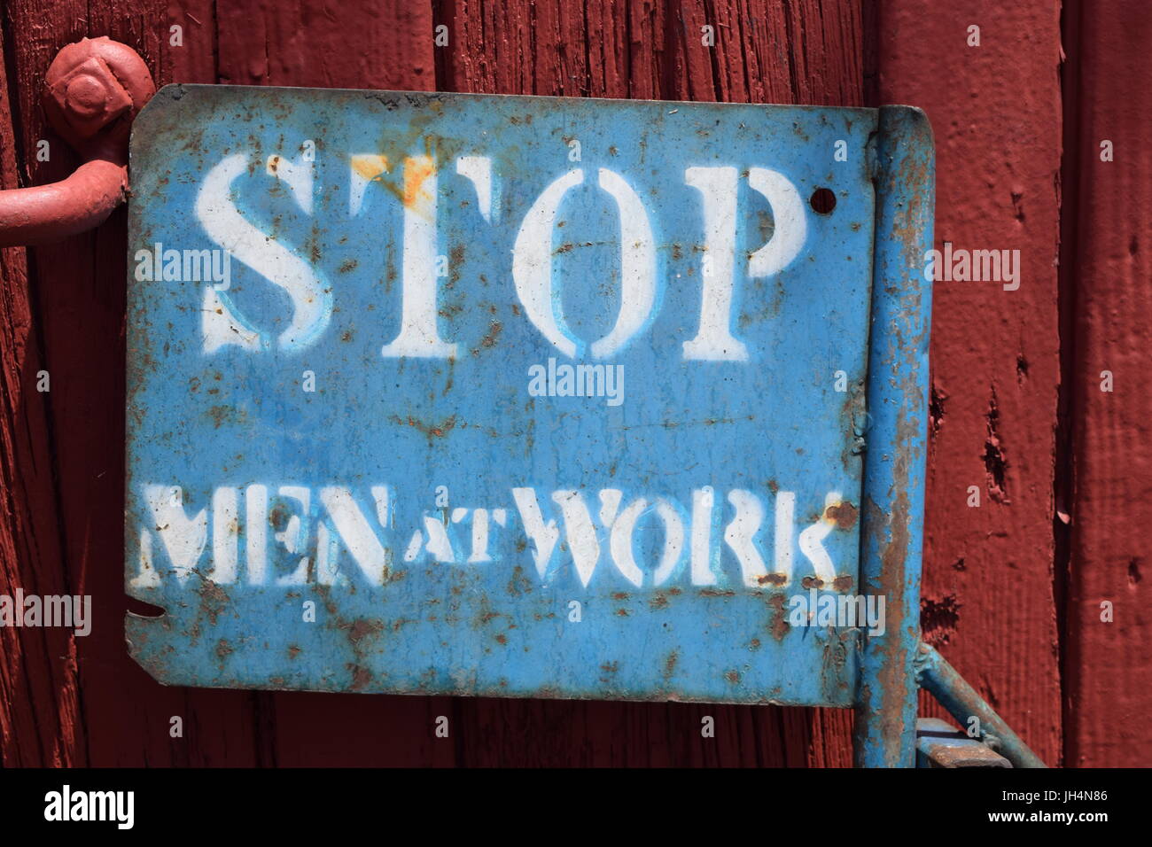 Alte Bahn-Zeichen Stockfoto