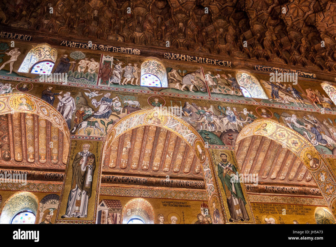 Cappella Palatina, Pfälzer Kapelle im Palazzo Reale, Palermo, Sizilien, Italien Stockfoto