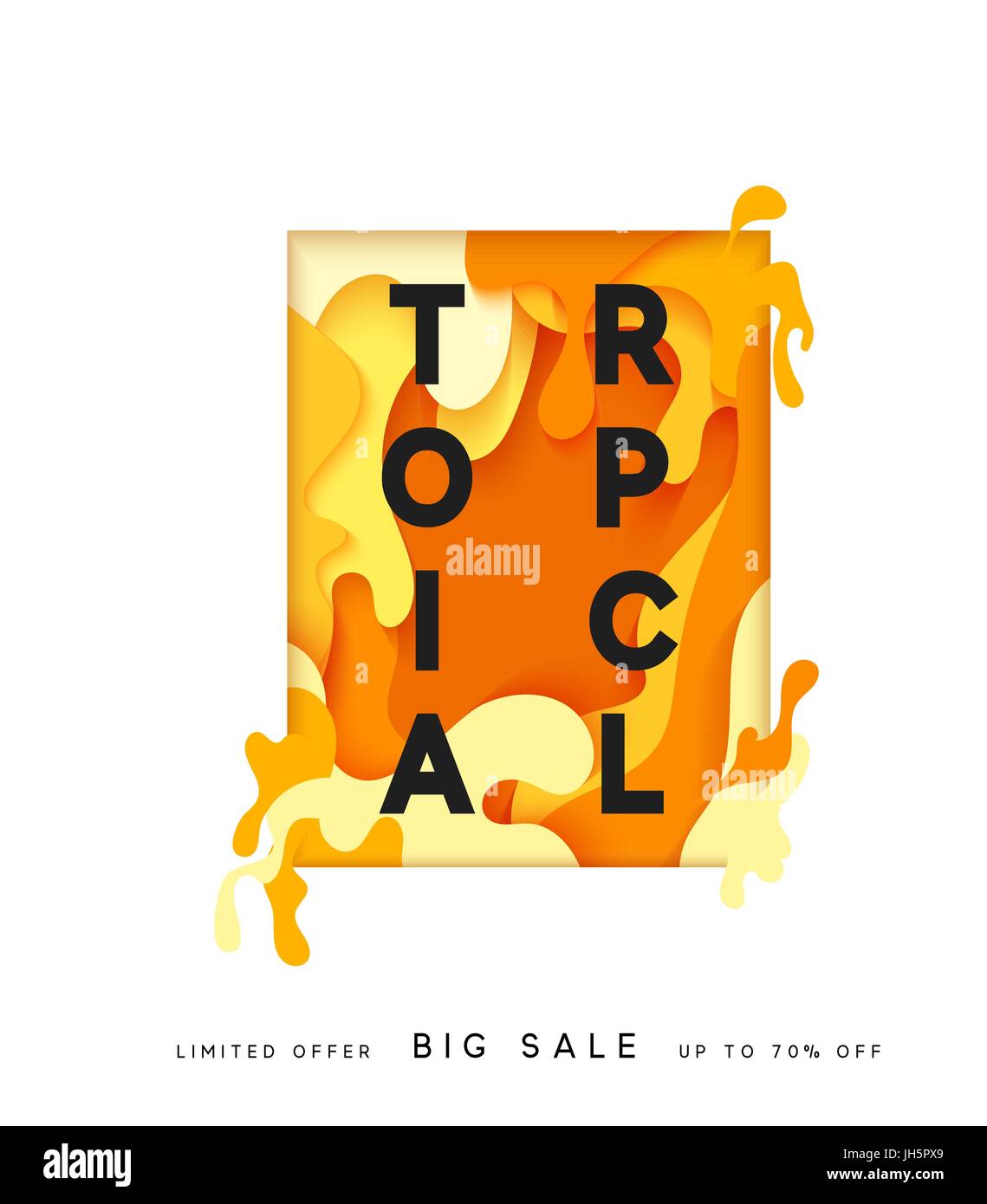 Bright Sommer-Hintergrund im Stil von Papier vage Farbe Stock Vektor