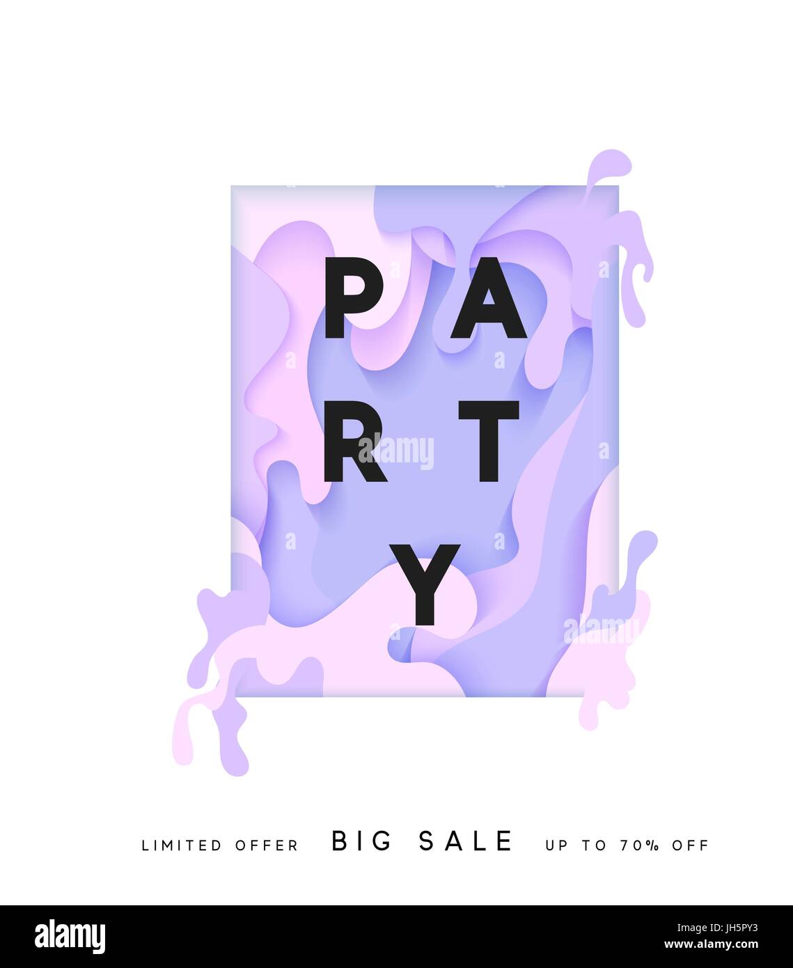 Bright Sommer-Hintergrund im Stil von Papier vage Farbe Stock Vektor