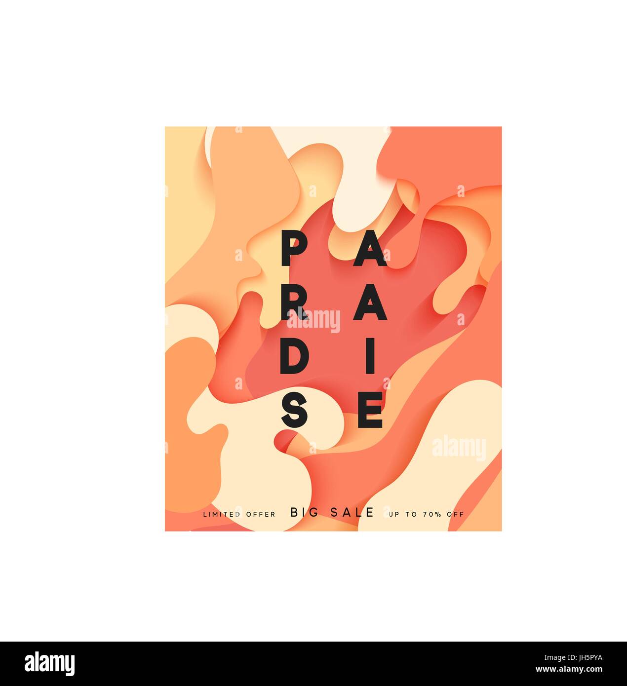 Bright Sommer-Hintergrund im Stil von Papier vage Farbe Stock Vektor