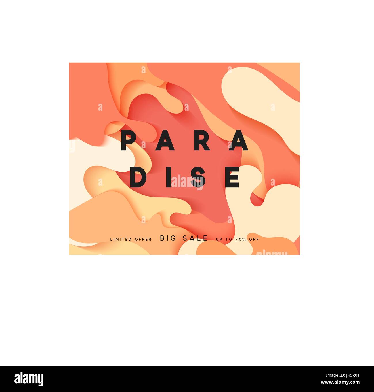 Bright Sommer-Hintergrund im Stil von Papier vage Farbe Stock Vektor