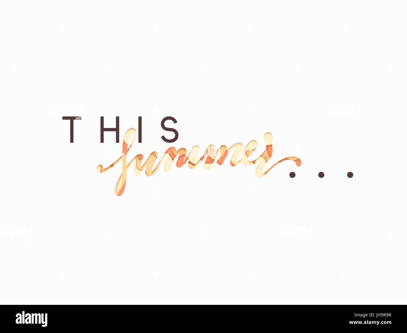 Hallo Sommer Banner Schriftzug Hintergrund. Stock Vektor