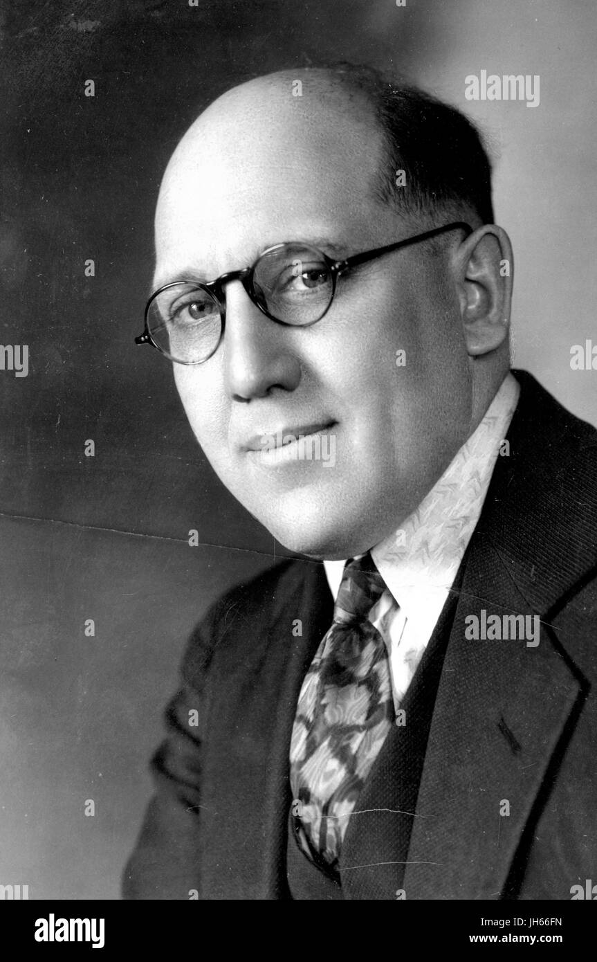 Schultern Porträt des Biologen und Wissenschaftshistoriker Samuel Holz Geiser, 1920. Stockfoto