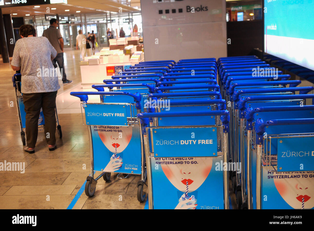 Gesamtansicht des Flughafens Zürich (Schweiz) Stockfoto