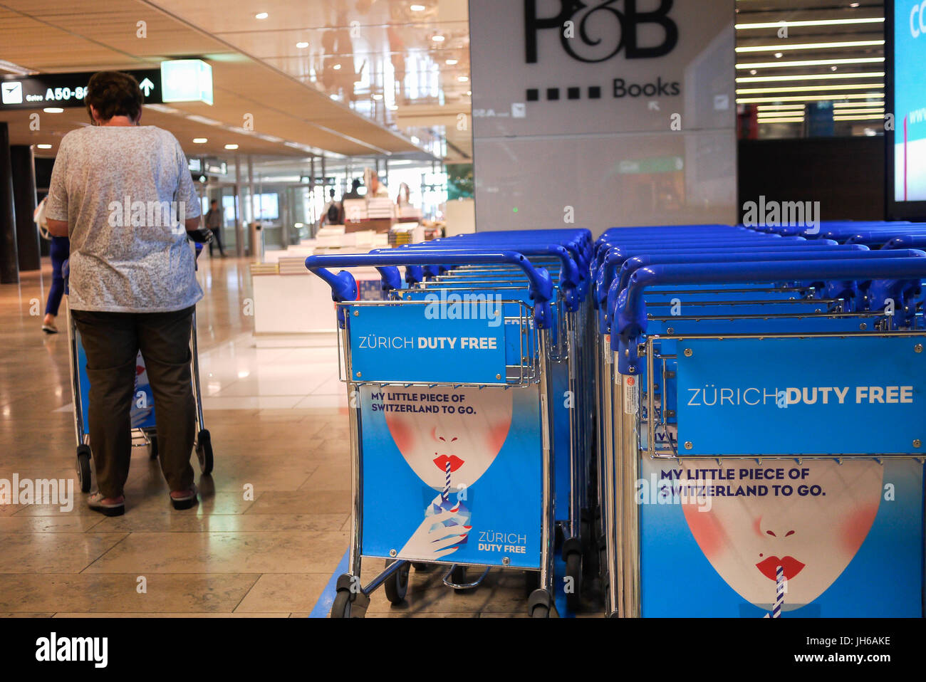 Gesamtansicht des Flughafens Zürich (Schweiz) Stockfoto