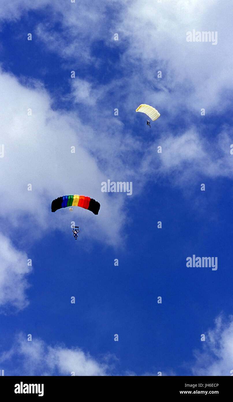 Fallschirmspringen Stockfoto