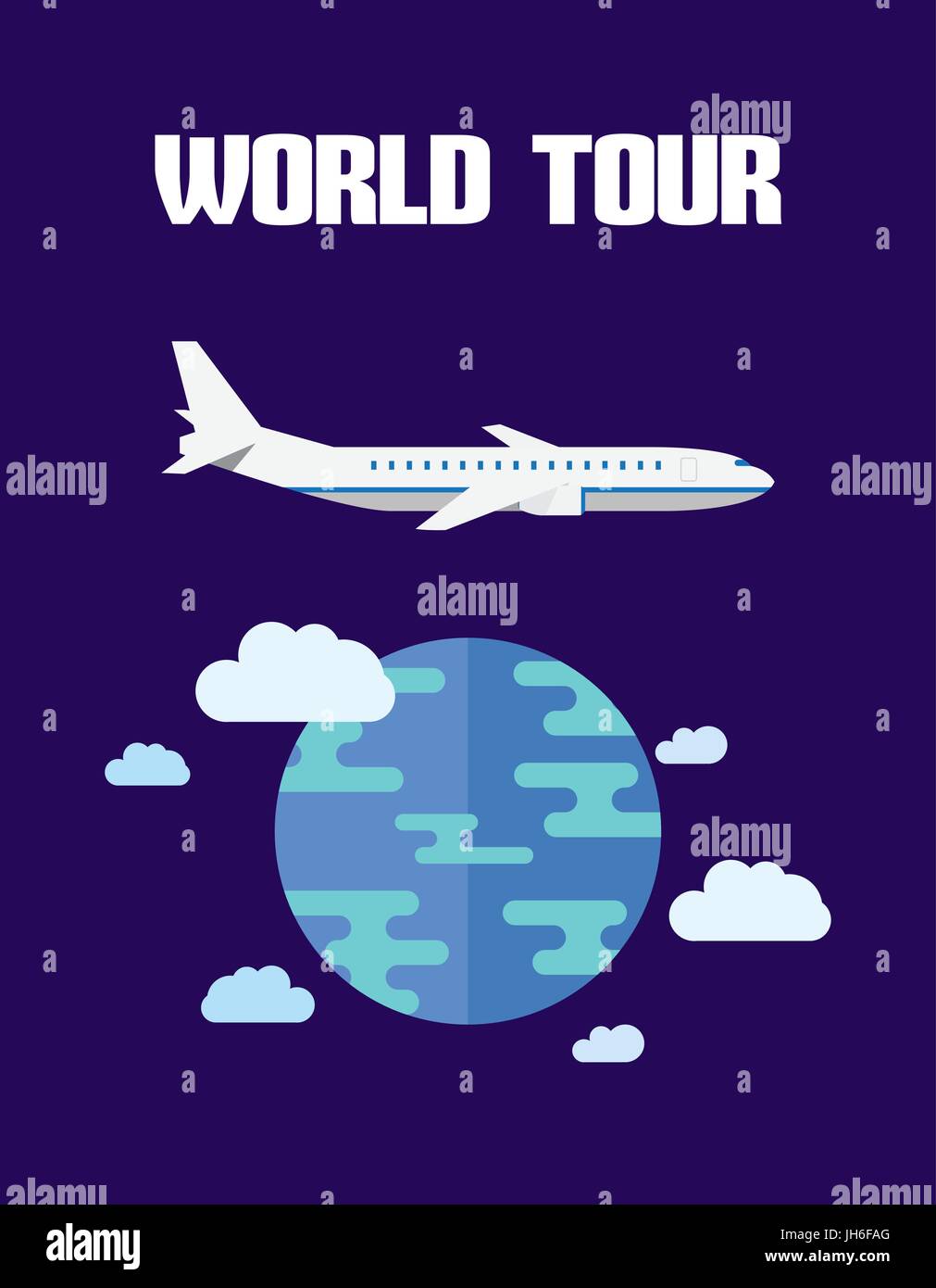 modernes Design flache Charakter Welt Tour-Vektor-illustration Stock Vektor modernes Design flache Charakter Welt Tour-Vektor-illustration Stock Vektor