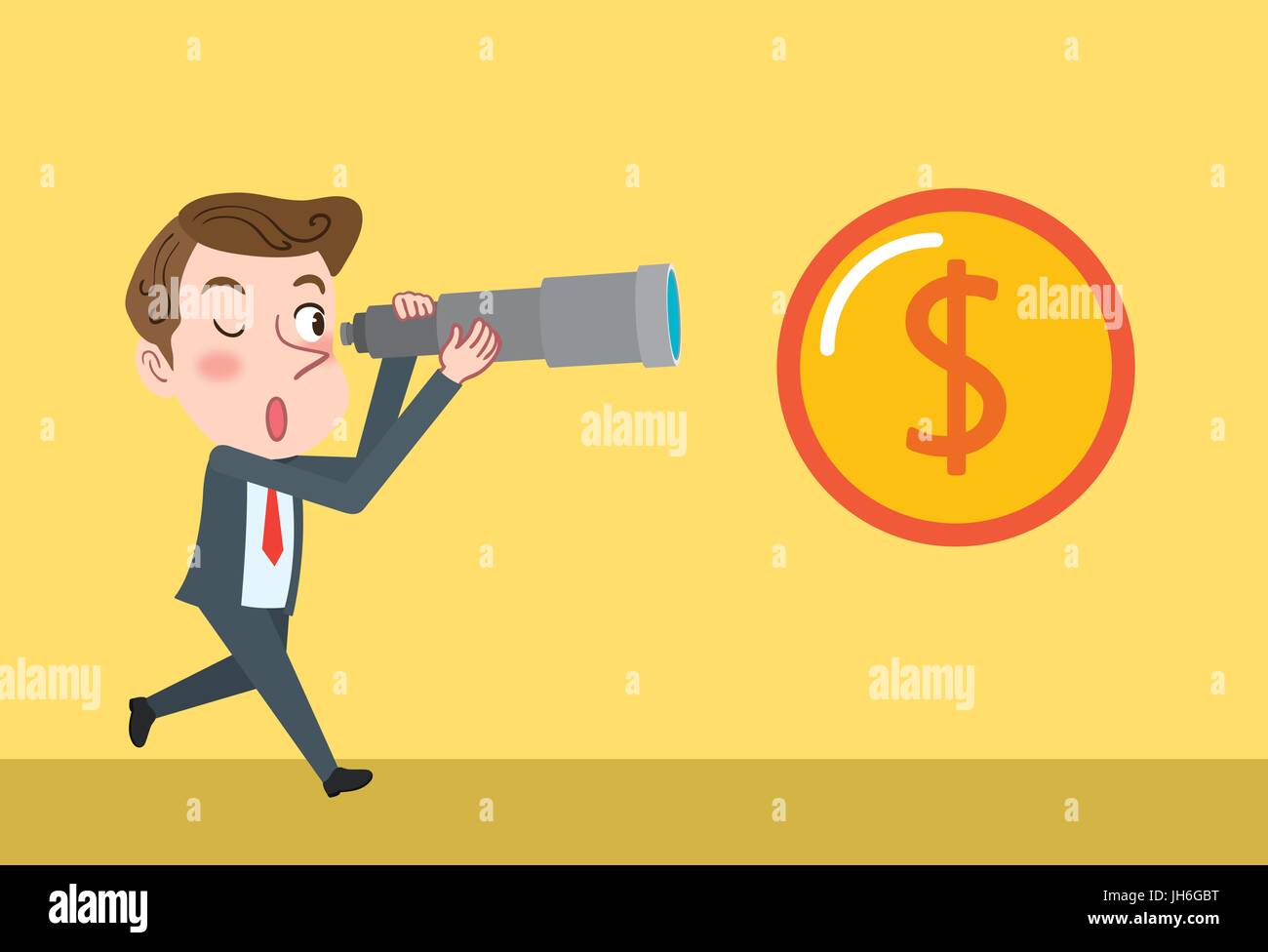 Zeichnung-flache Charakter-Design Business Strategie-Konzept Stock Vektor