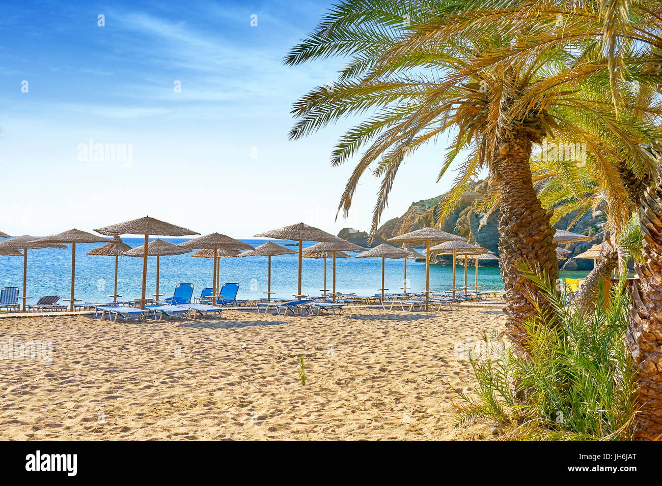 Kreta - der Strand von Vai, Griechenland Stockfoto