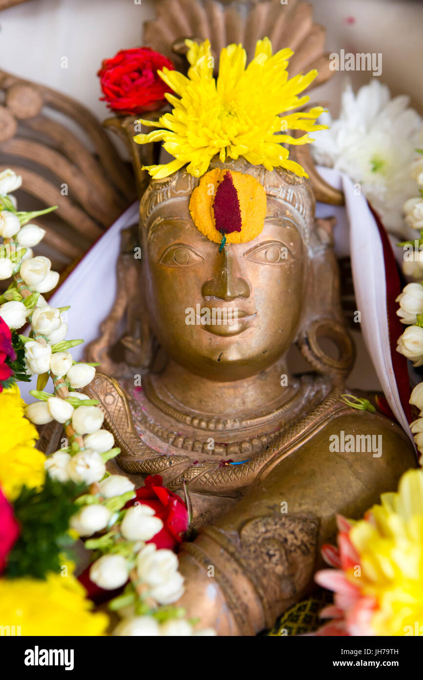 Sri Mahamariamman Tempel ist der älteste Hindutempel in Kuala Lumpur, Malaysia. Es liegt am Rande von Chinatown in Jalan Bandar. Stockfoto