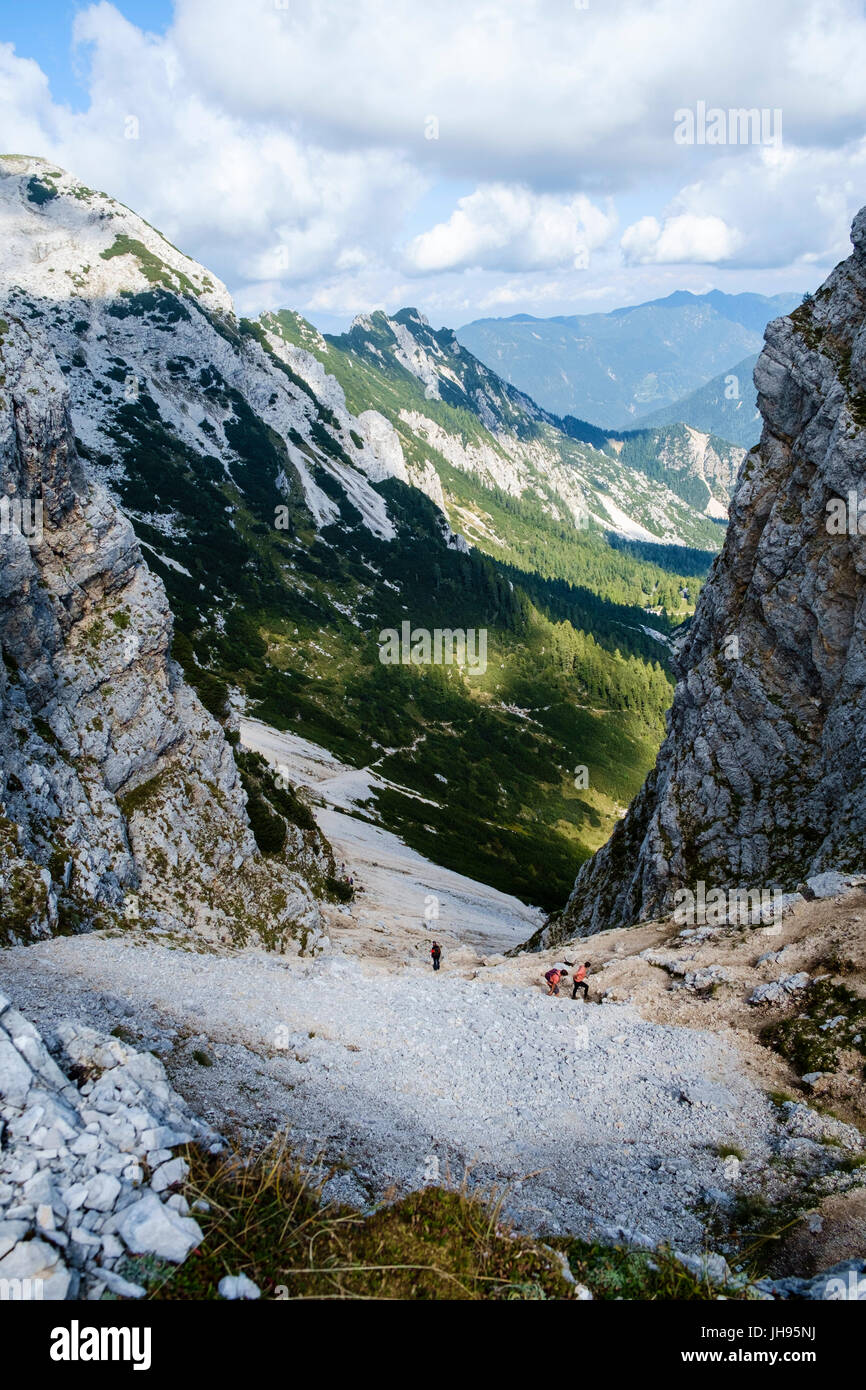 Mala Mojstrovka Julischen Alpen wandern Stockfoto