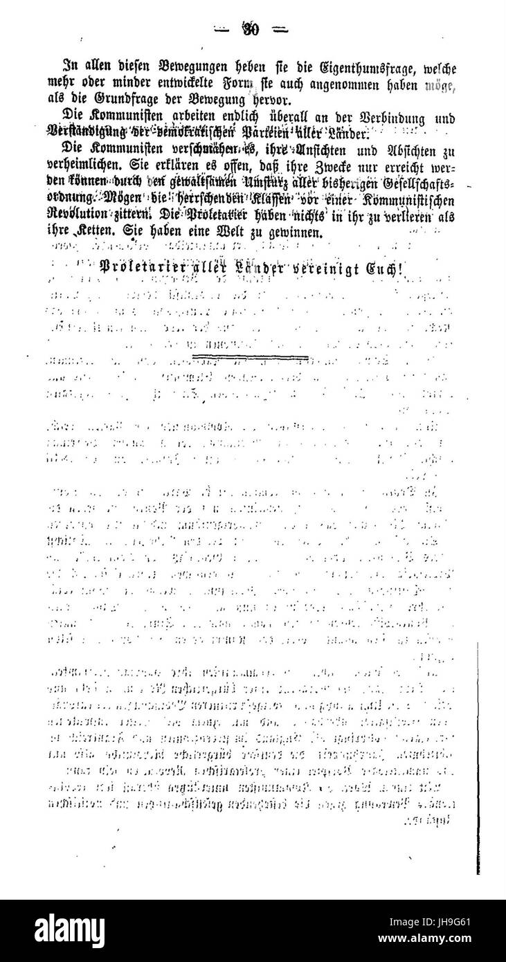 Manifest der Kommunistischen Partei (Marx) 030 Stockfoto