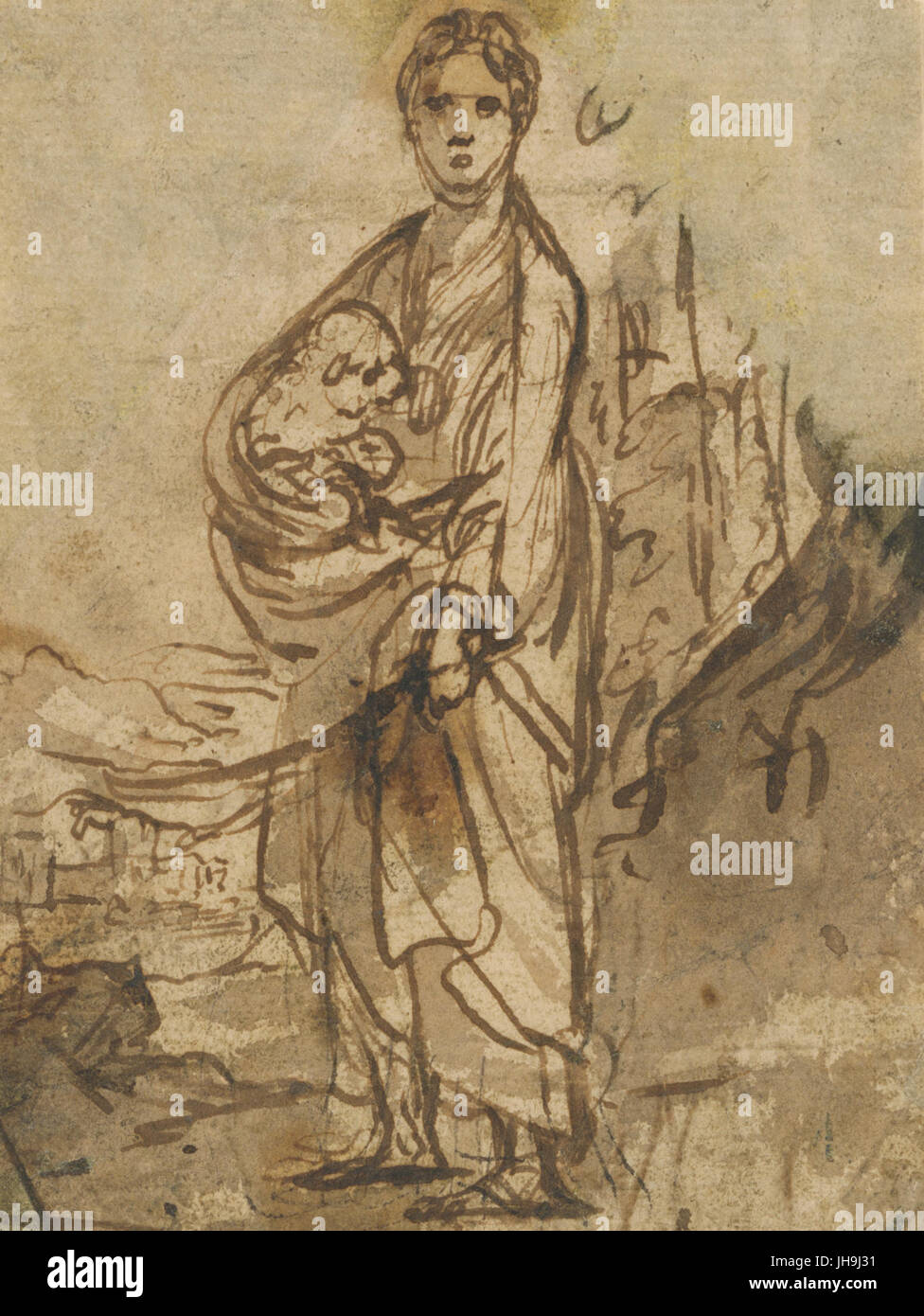 Adam Elsheimer - St. Agnes Stockfoto