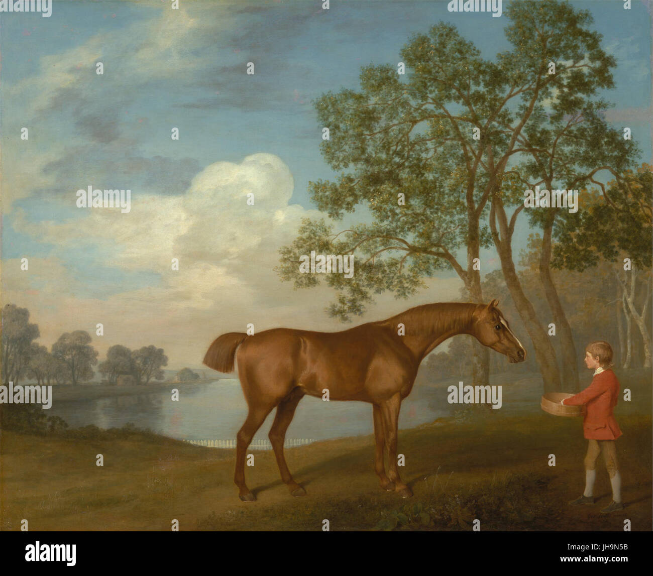 George Stubbs - Kürbis mit einer Stall-Knaben- Stockfoto