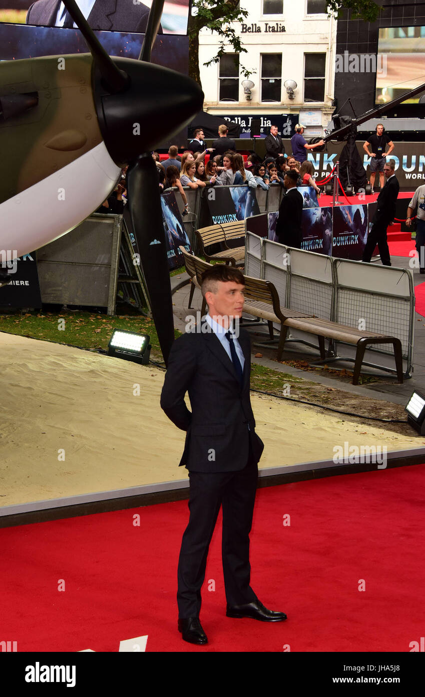 London, UK. 13. Juli 2017. Cillian Murphy besucht The World Premiere von Dünkirchen am Odeon Leicester Square in London 13. Juli 2017 Credit: Peter Phillips/Alamy Live News Stockfoto