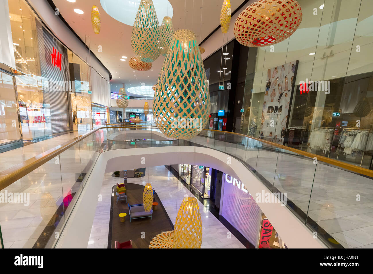 In der Mall von Skandinavien, Solna, Schweden. Stockfoto