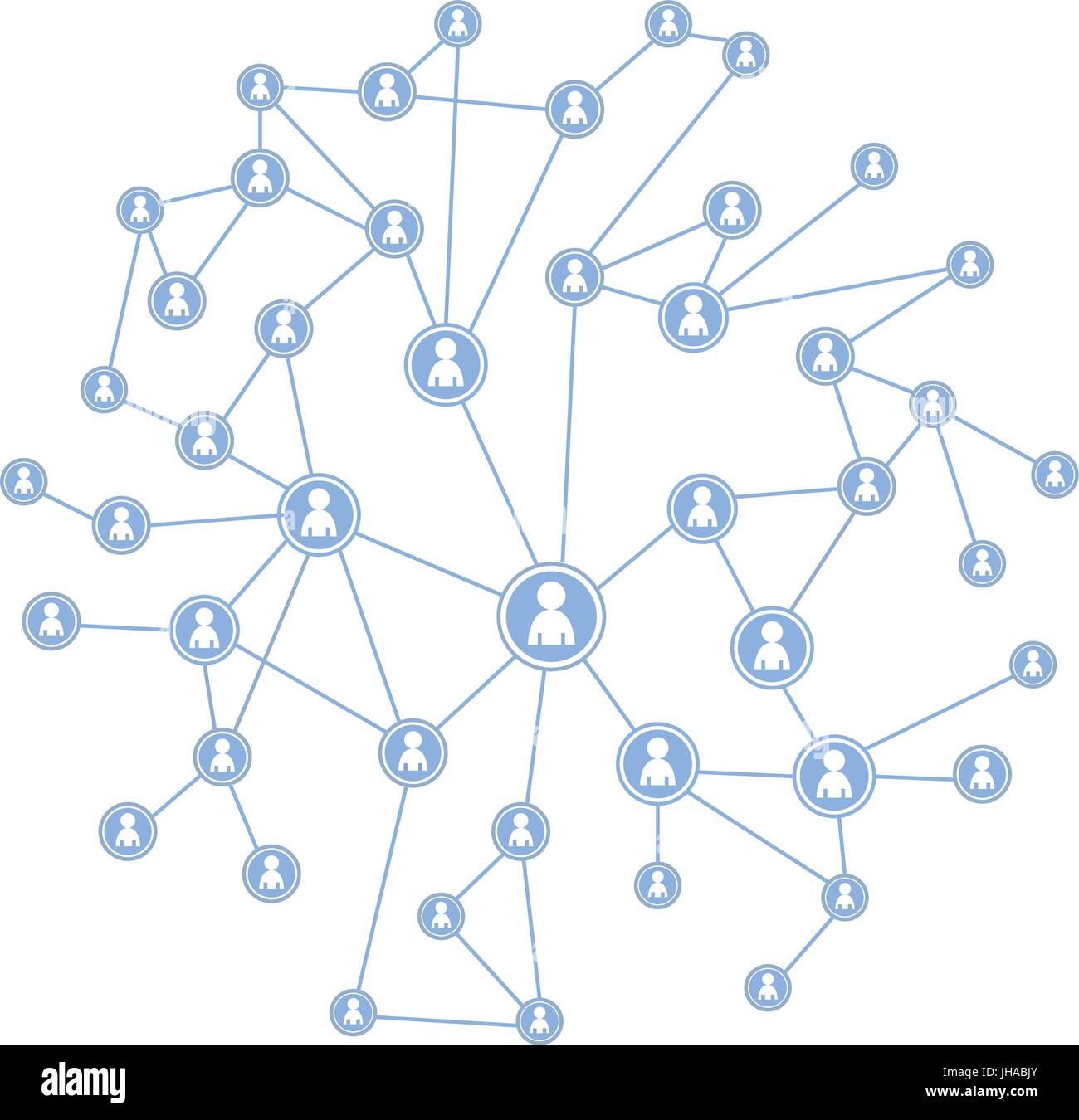 Social Media-Symbole / Illustration - Netzwerk Stockfoto