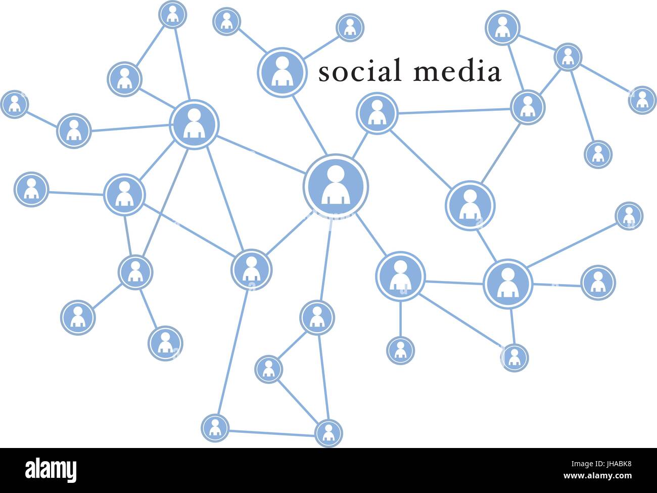Social Media-Symbole / Illustration - Netzwerk Stock Vektor