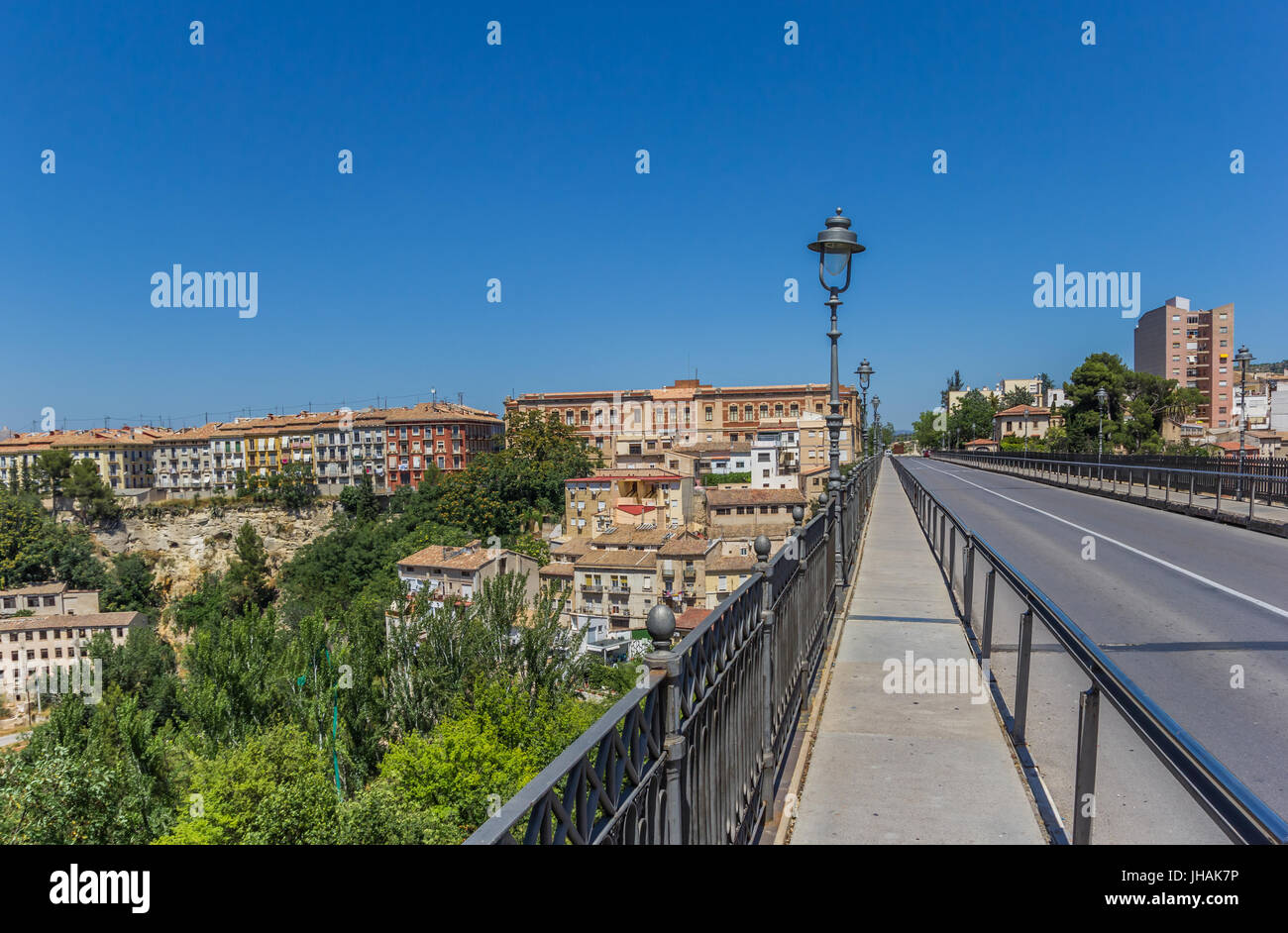 Brücke in die Altstadt von Alcoy, Spanien Stockfoto