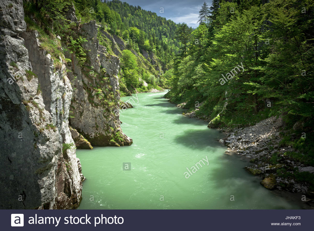 Wild River Tiroler Ache in der Nähe von Kössen und Schleching in ...