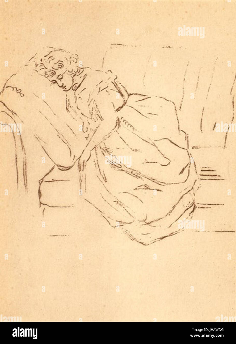 Goethe Christiane Schlafend Wildhunden 1788 Stockfoto