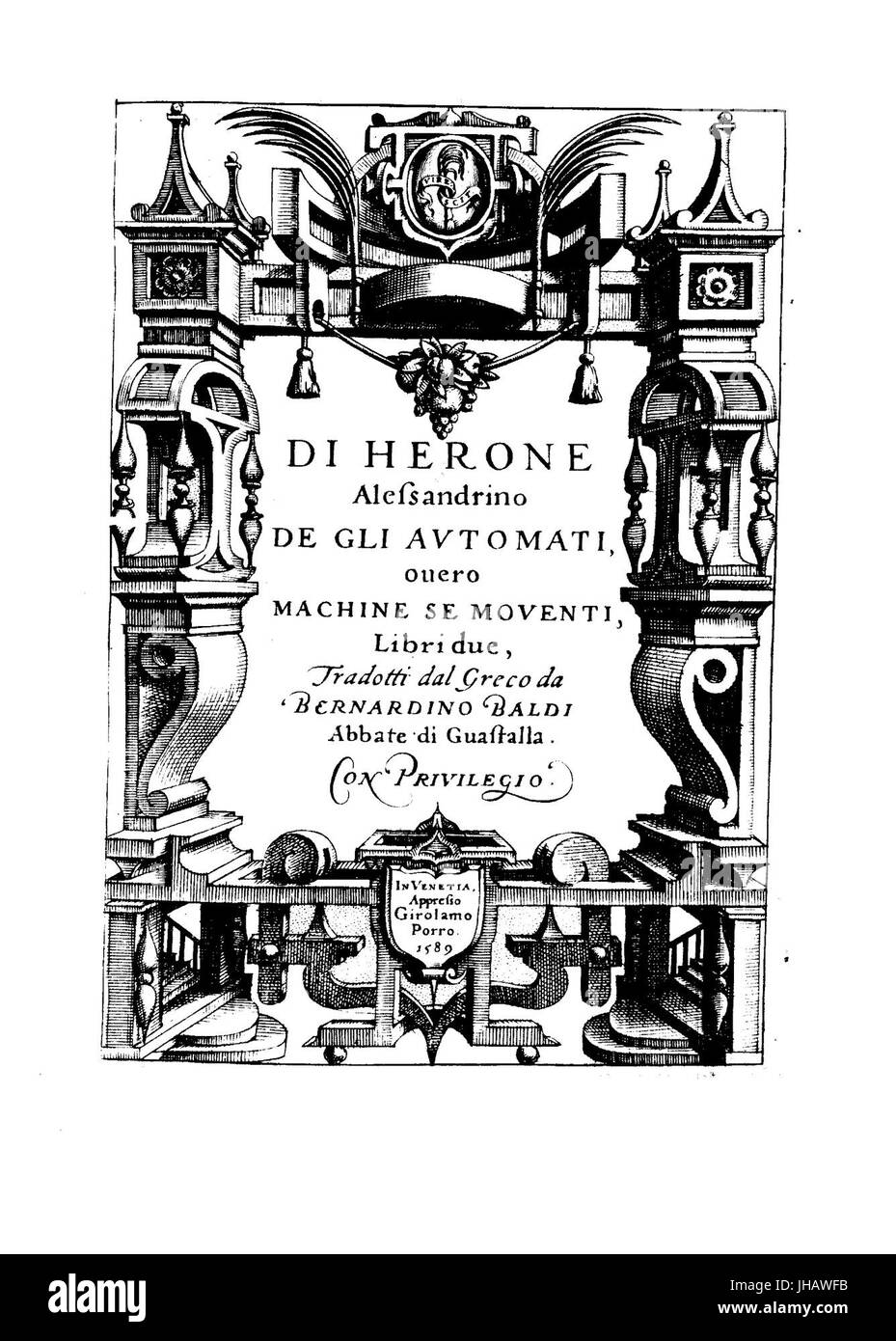 Held - De Automatis, 1589-116959 Stockfoto