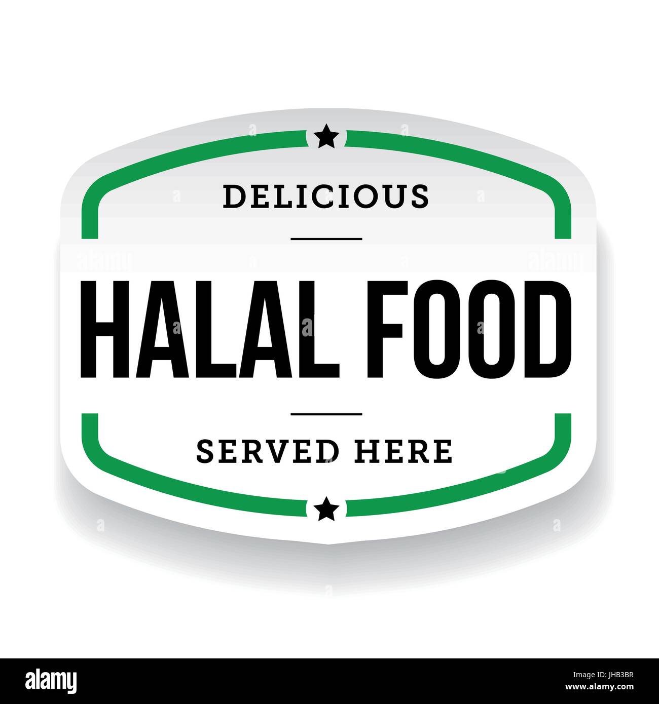 Halal-Food Vintage Label Vektor Stock Vektor