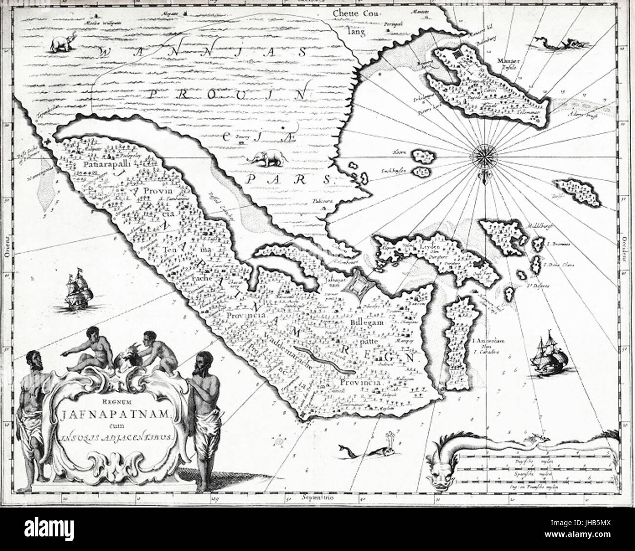 Jaffna Königreich 1619 Stockfoto