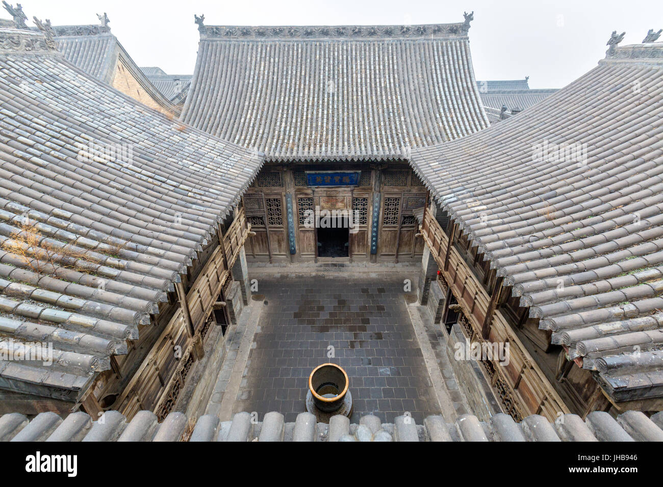 Wangs Hof, Lingshi, Shanxi, China Stockfoto