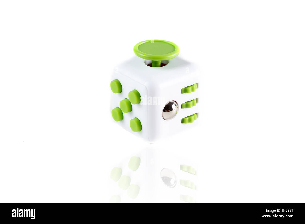 Anti-Stress und Entspannung zappelt erschöpft Cube und Spinner für Menschen Stockfoto