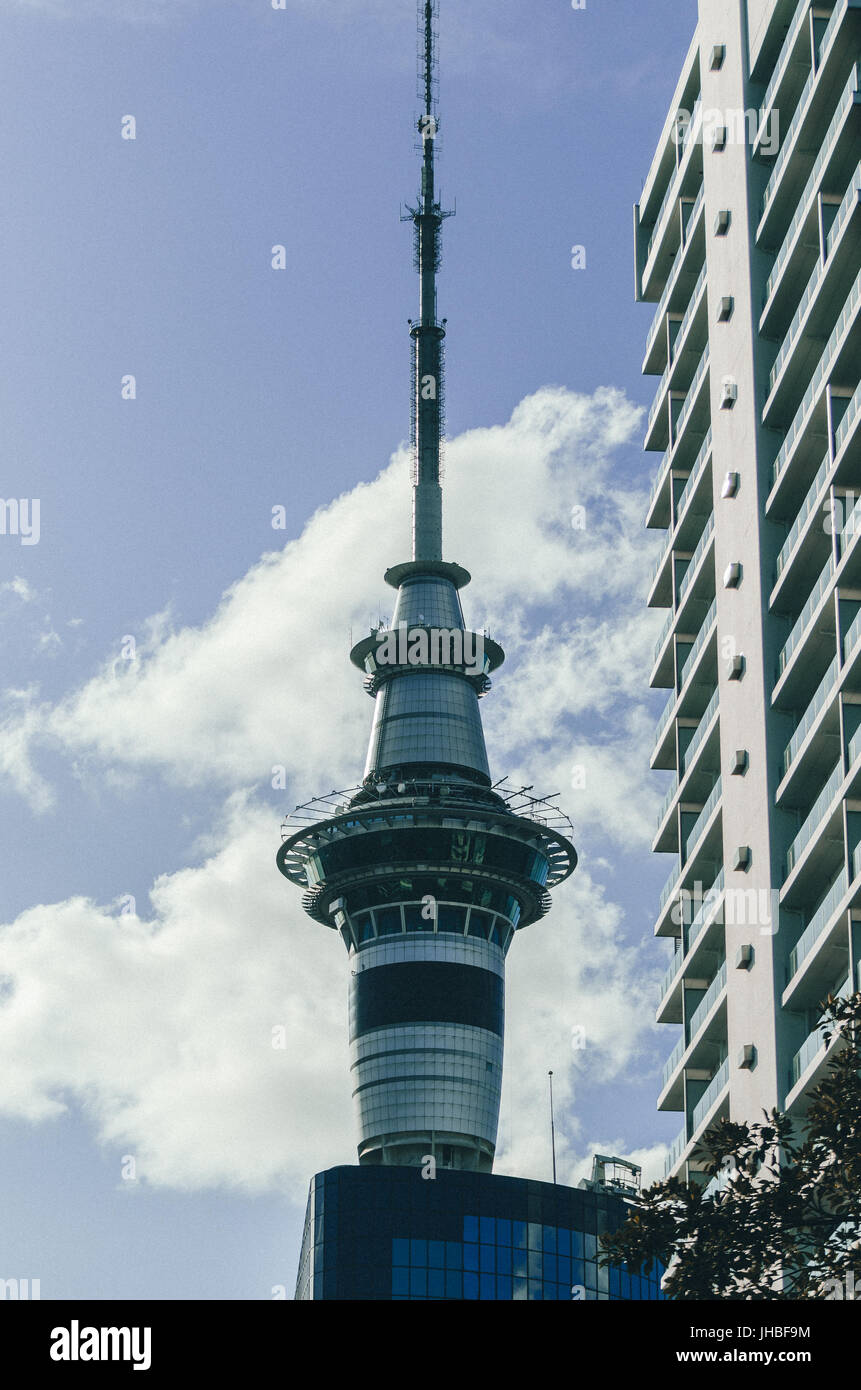 Sky Tower in Auckland, New Zealand Stockfoto