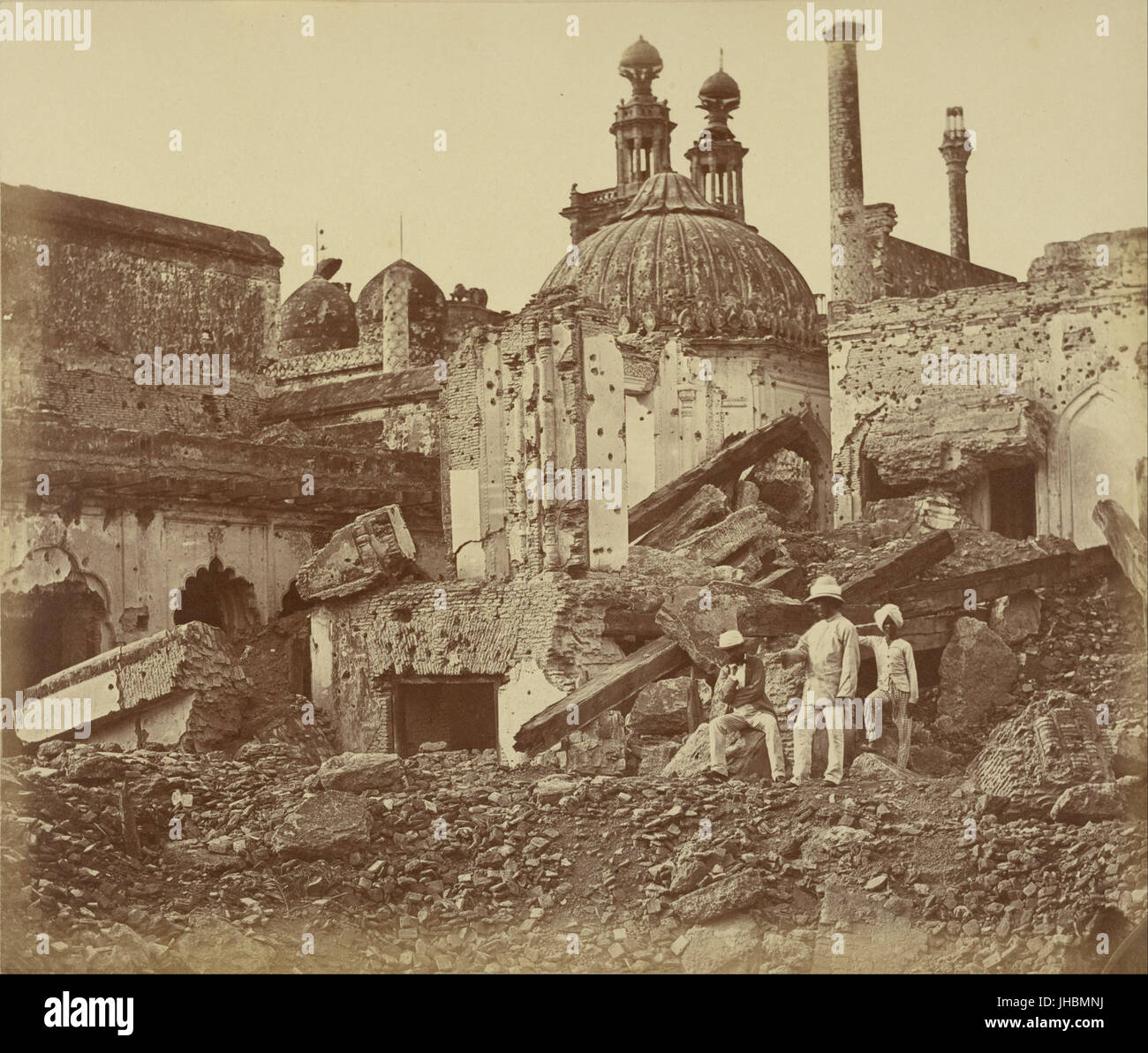 Felice Beato (Brite, geboren - (The Mine in Chattar Manzil explodierte durch den Feind beim ersten Angriff von General Henry Havelock) - Italien Stockfoto