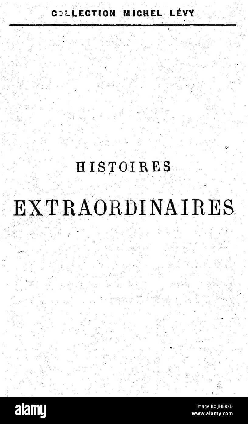 Histoires Extraordinaires, 001 Stockfoto