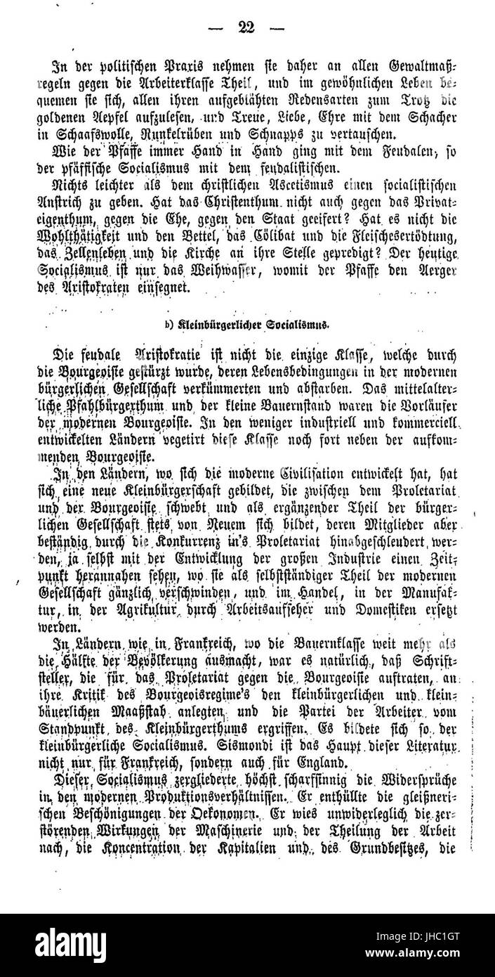 Manifest der Kommunistischen Partei (Marx) 022 Stockfoto