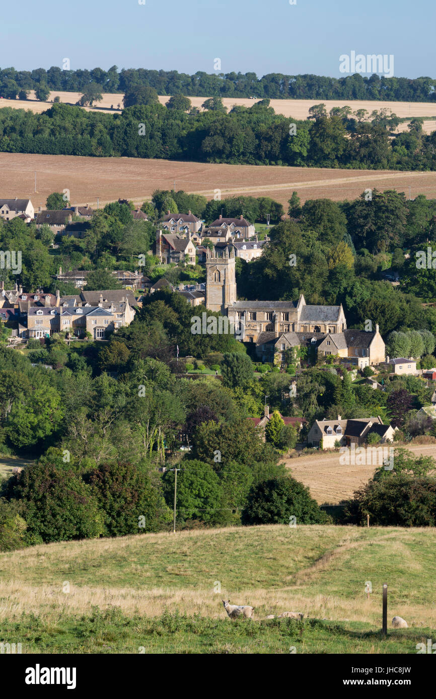 Blick über Cotswold Dorf Blockley, Blockley, Cotswolds, Gloucestershire, England, Vereinigtes Königreich, Europa Stockfoto