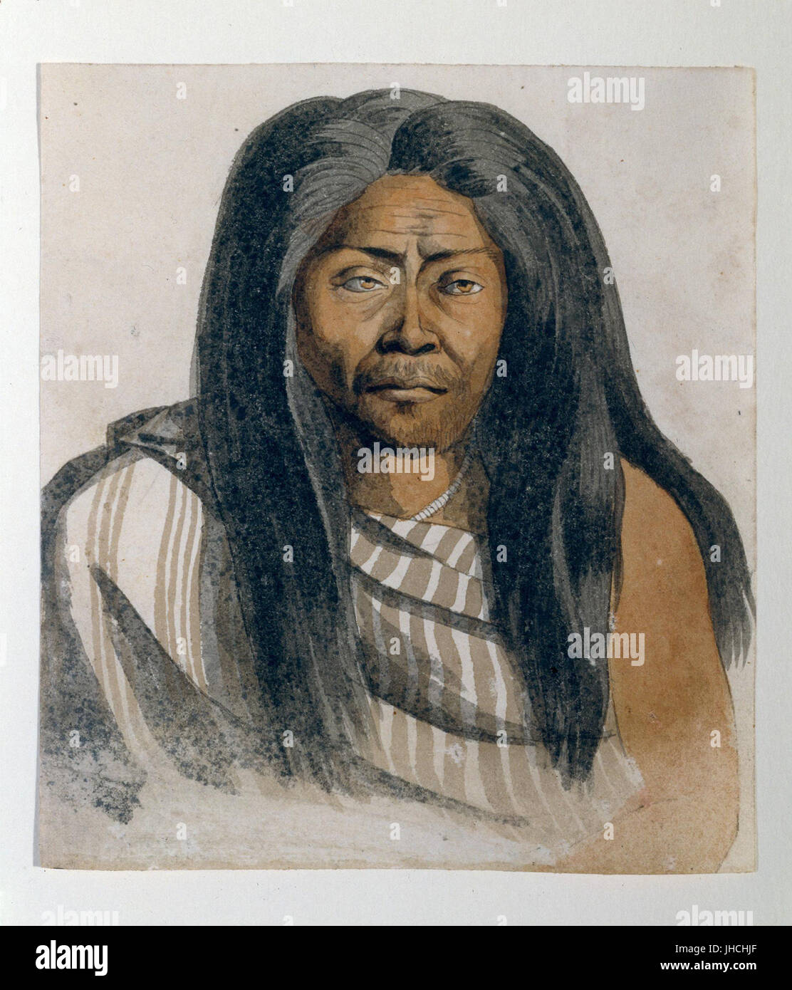 Louis Choris - Indian von Kalifornien Stockfoto