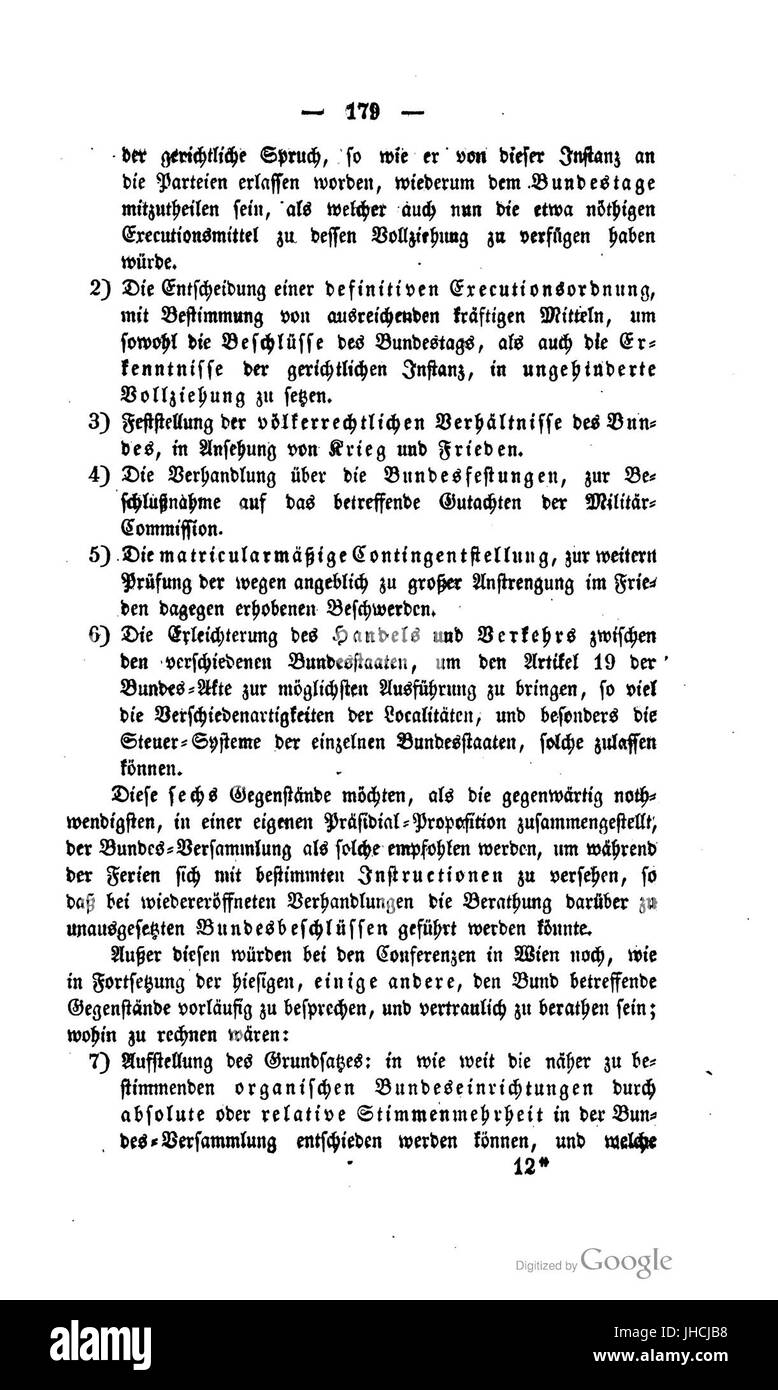 Karlsbader Protokolle 74 Stockfoto