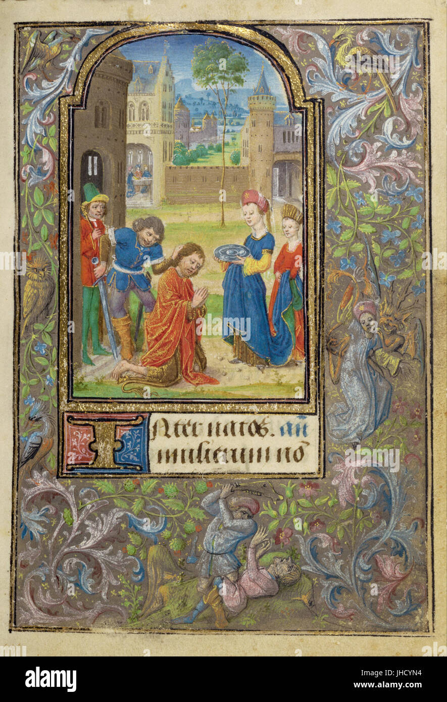 Lieven van Lathem (Flämisch - die Enthauptung des Heiligen Johannes des Täufers- Stockfoto