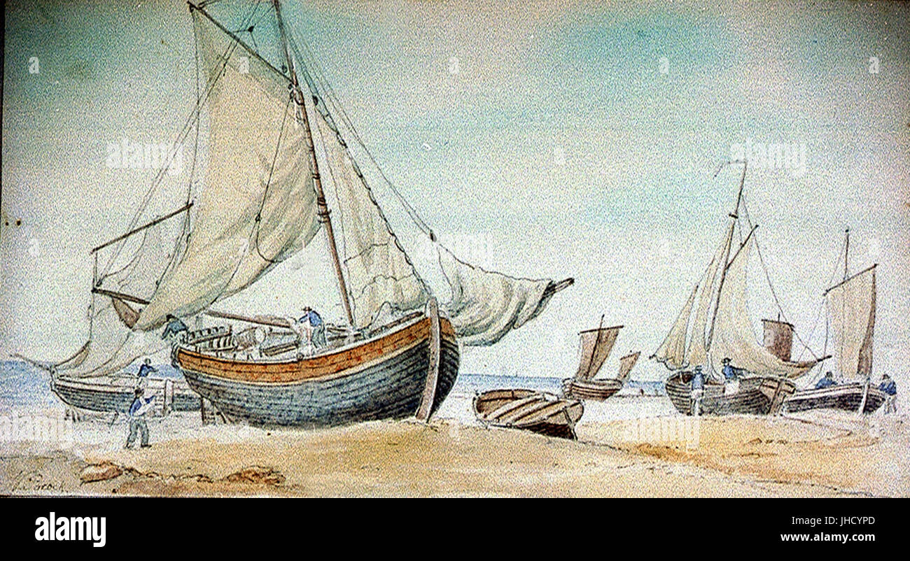 Nicholas Pocock - Güterumschlag Szene, gestrandet Untersetzer Stockfoto