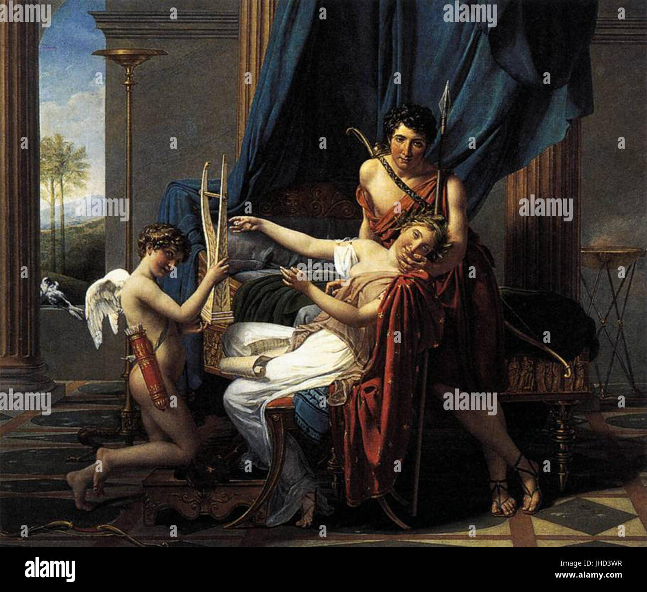 Jacques-Louis David - Sappho und Phaon - WGA6092 Stockfoto