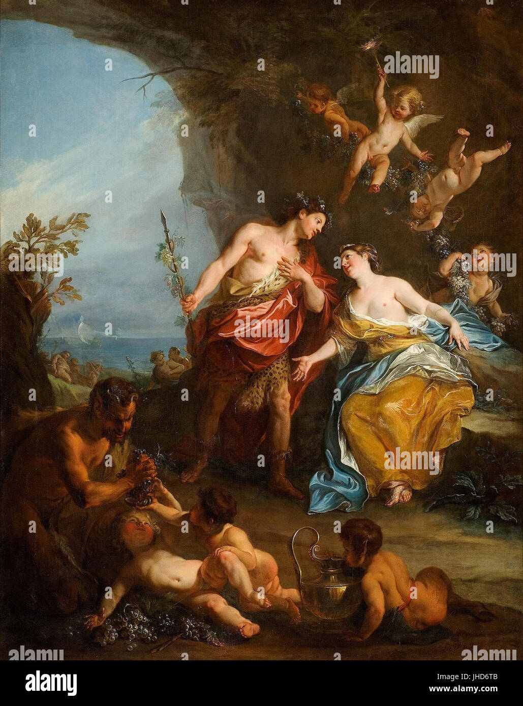 Jean Francois de Troy - Ariadne auf Naxos, 1725 Stockfoto