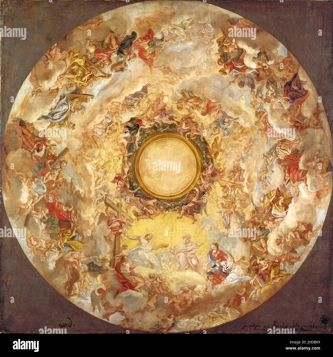 Giovanni Battista Gaulli - St. Agnes in den Himmel - aufgenommen Stockfoto