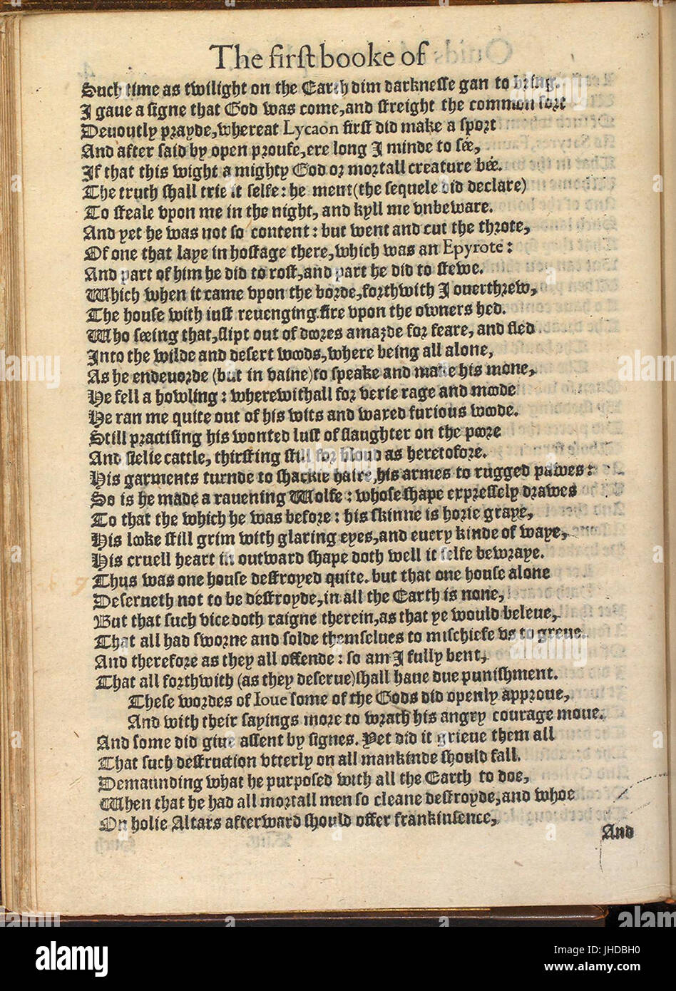 Metamorphosen (Ovid, 1567) - 0032 Stockfoto