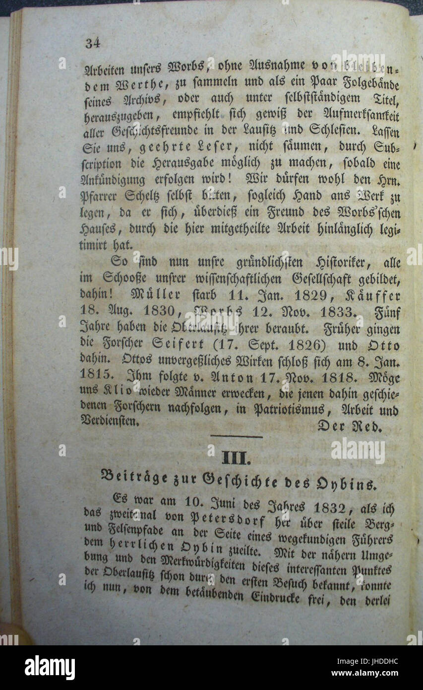 NLM 1834 Seite 034 Stockfoto