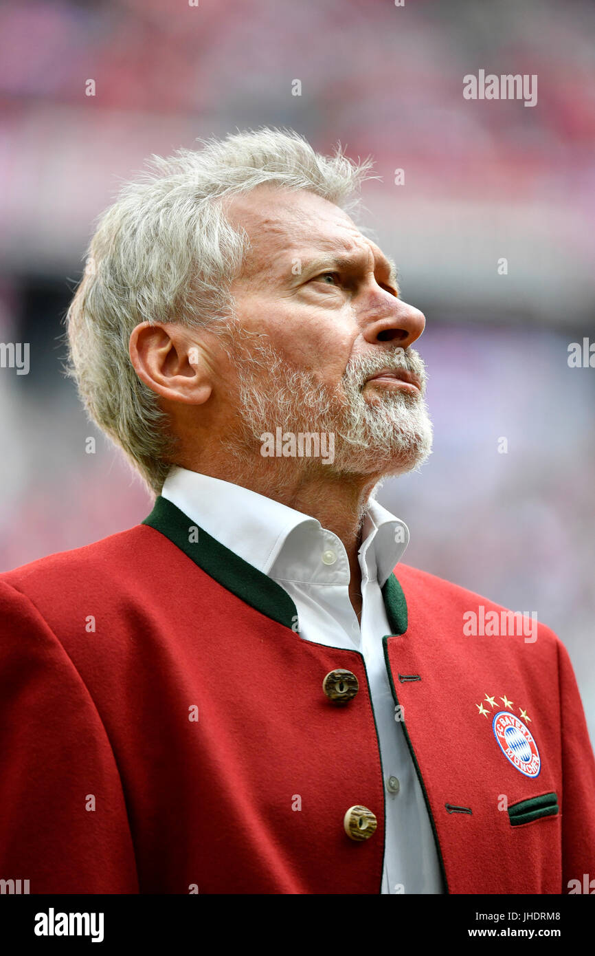 Paul Breitner, Portrait, Deutsche Fußballmeisterschaft, Allianz Arena, München, Bayern, Deutschland Stockfoto