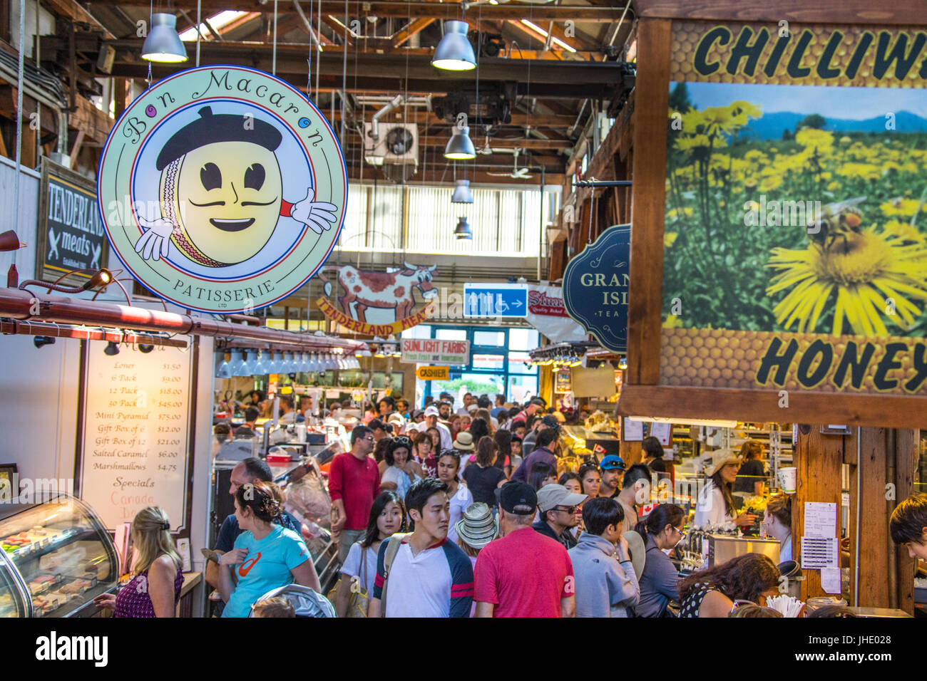 Granville Island Public Market, Granville Island, Vancouver, Kanada Stockfoto